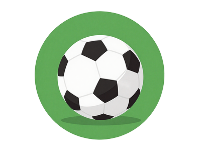 Fu&szlig;ball-Symbol in gr&uuml;nem Kreis f&uuml;r Sportwetten bei Golisimo Casino