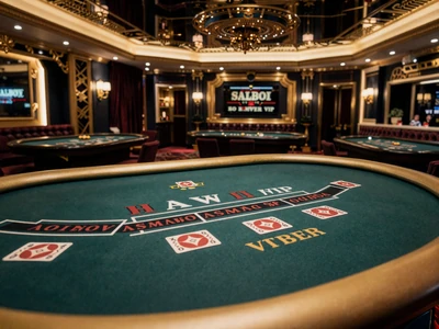 Gold Saloon VIP Blackjack Tisch mit goldenen Akzenten im exklusiven Studio bei Golisimo Casino