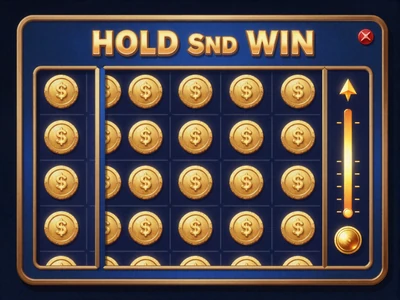 Hold and Win Slot-Interface mit verriegelten Goldm&uuml;nzen auf Walzen und Jackpot-Meter bei Golisimo