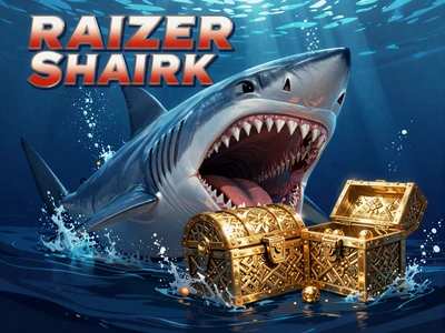 Razor Shark Slot mit Haifisch-Kiefer aus dunkelblauem Wasser und Goldschatz bei Golisimo Casino