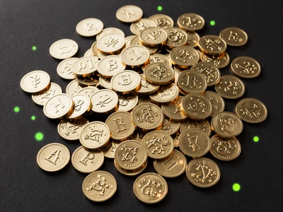 Goldene Jackpot-M&uuml;nzen die auf dunkler Oberfl&auml;che gl&auml;nzen mit gr&uuml;nem Glanz bei Golisimo Casino