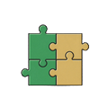Bet Builder Symbol mit Puzzleteilen die einen Wettschein bilden