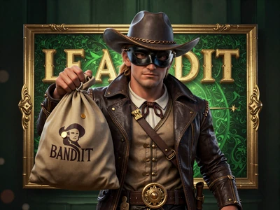 Le Bandit Slot mit maskiertem Banditen und Goldsack im Western-Stil bei Golisimo Casino